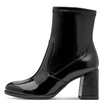 Womens Tamaris 25357 Ankle Boots - Black Patent