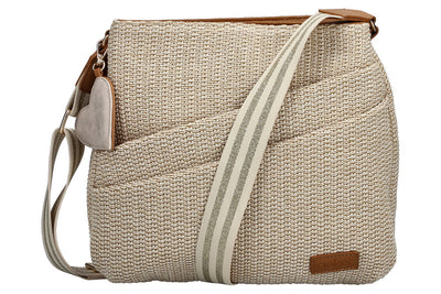 Womens Rieker H1004 Beige Shoulder Bag - Beige Gold