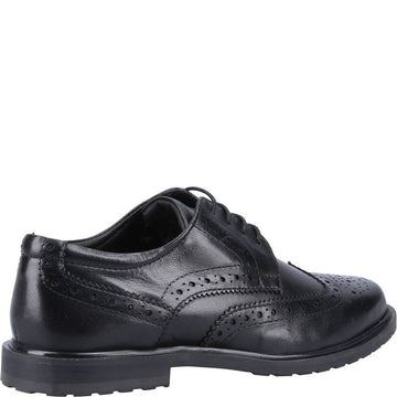 Girls Hush Puppies Verity Brogue Black School Shoes - Black