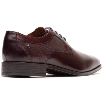 Mens Base London Dome Formal Lace-up Shoes - Burnt Brown