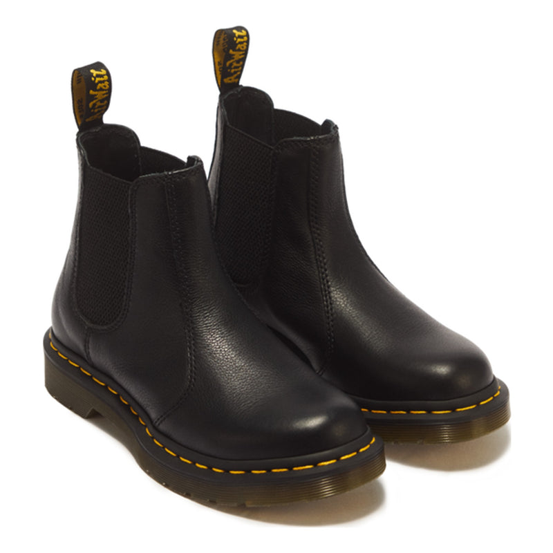 Unisex Dr Martens 2976 Black Virginia Leather Chelsea Boots - Black