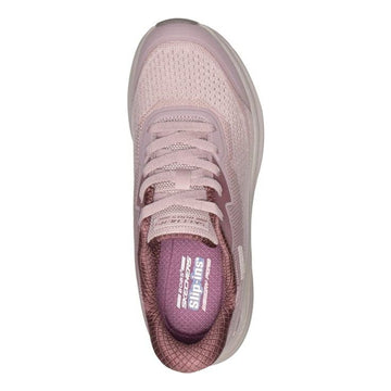 Womens Skechers 117760 Bobs Skillz - Airy Stride Trainers - Light Mauve