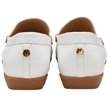 Womens Lotus ULS639 Coma Loafer - White