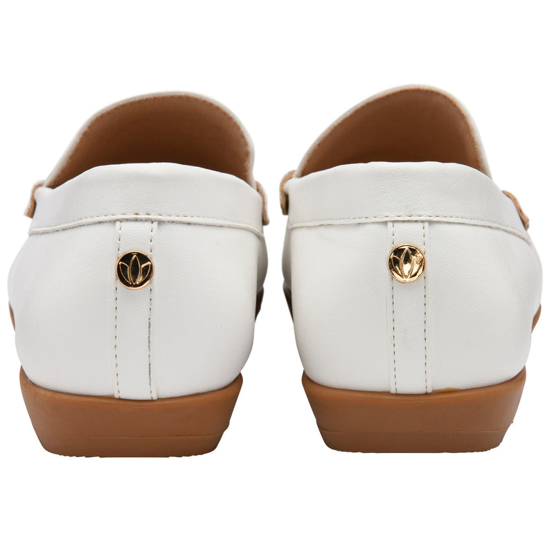 Womens Lotus ULS639 Coma Loafer - White