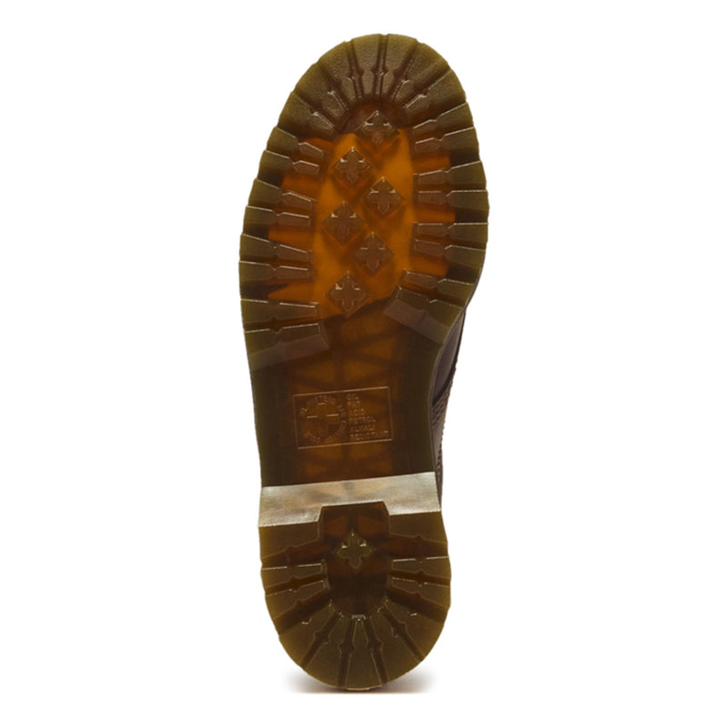 Mens Dr. Martens Lowell 4 Brown Crazy Horse Leather Moc Toe Casual Lace-up Shoes - Brown