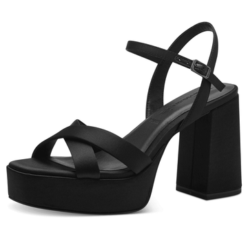 Womens Tamaris Platform Block Heels - Black