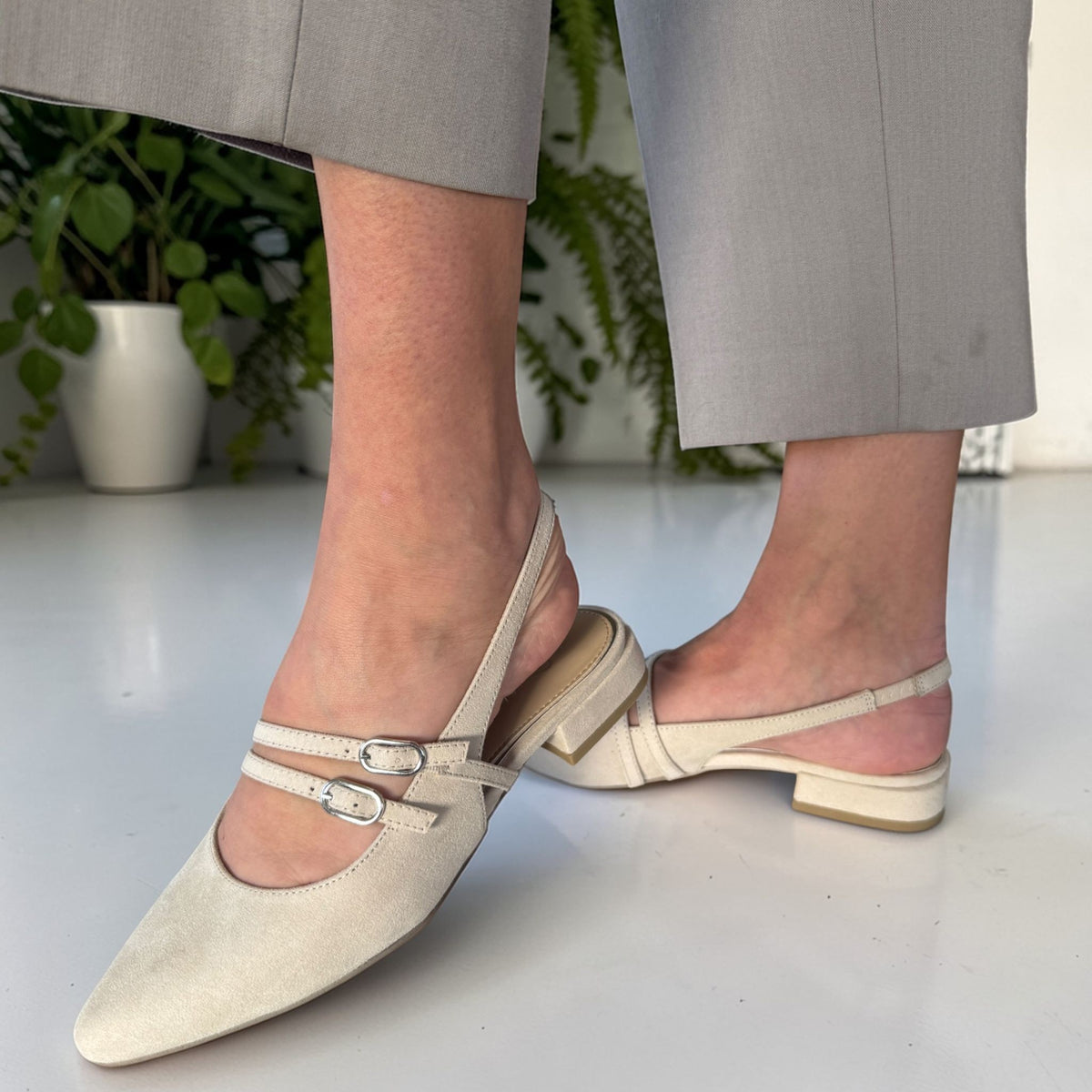 Womens Marco Tozzi 29418 Light Tan Sling Pumps