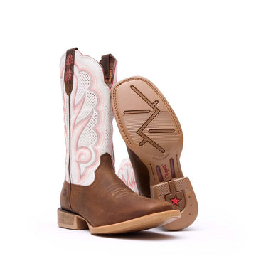 Womens Durango Lady Rebel Pro Trail Brown and White Boots - Trail Brown and White