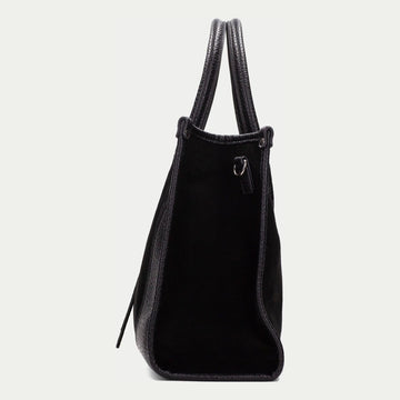 Womens Hispanitas 265022 Suede Shoulder Bag - Black