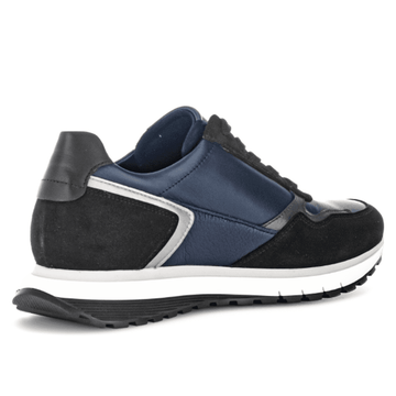 Womens Gabor 76.378 Hollywell Navy Black Mix Side Zip Wedge Trainers - Navy