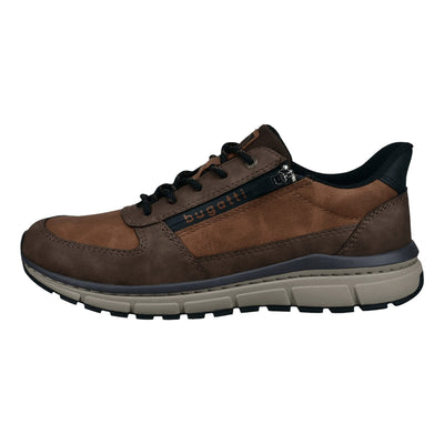 Mens Bugatti AOS06 Cognac Trainers - Cognac