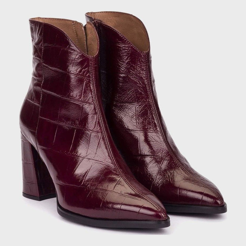 Womens Wonders 5444 Ankle Boots - Vino