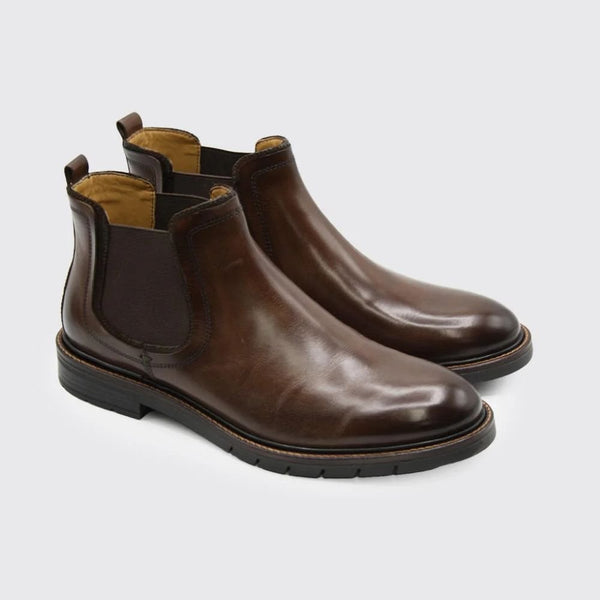 Mens Dubarry Smythy Brown Leather Chelsea Boots - Brown
