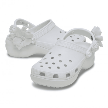 Womens Crocs Classic Platform Bouquet Clogs - Moonlight