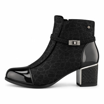 Womens Redz AQA91101 Black Ankle Boots - Black