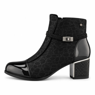 Womens Redz AQA91101 Black Ankle Boots - Black