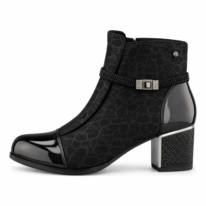 Womens Redz AQA91101 Black Ankle Boots - Black
