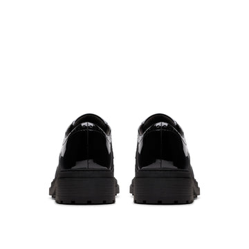 Girls Clarks Orinoco3 Derby School Shoes - Black Patent