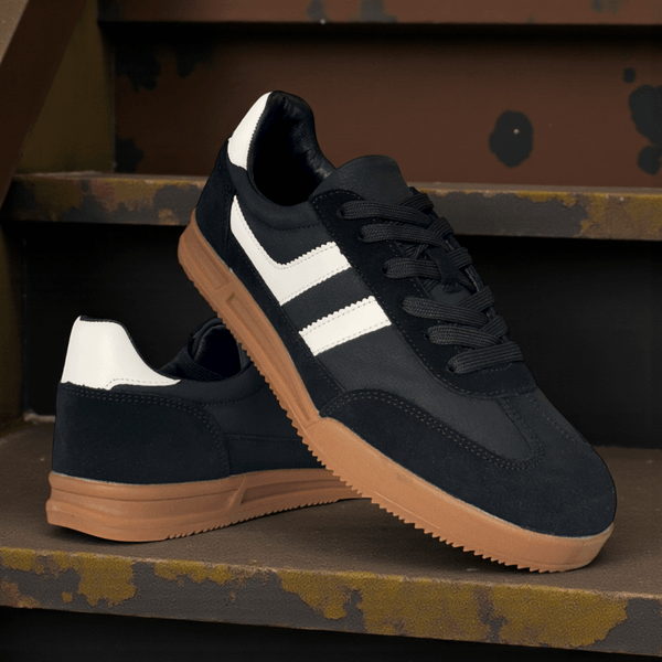 Redz Mens Berlin Gum Sole Trainers - Black Multi