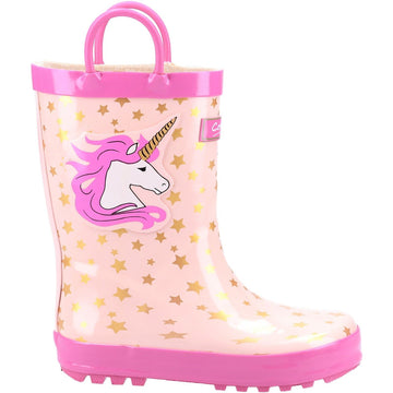 Kids Cotswold Puddle Wellingtons - Unicorn