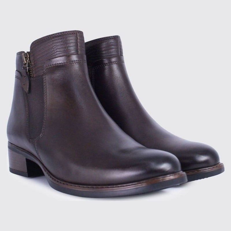 Womens Dubarry Cierra Leather Ankle Boots - Mahogany