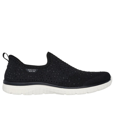 Womens Skechers 104458 Black Virtue Trainers - Black