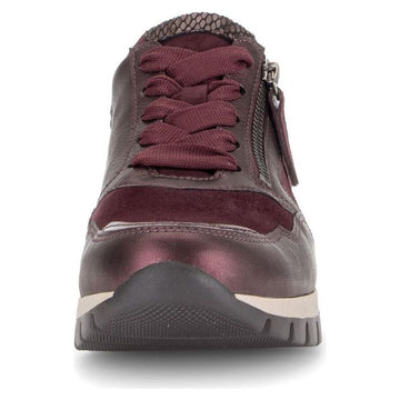 Womens Gabor 6030 Suede Trainers - Mulberry
