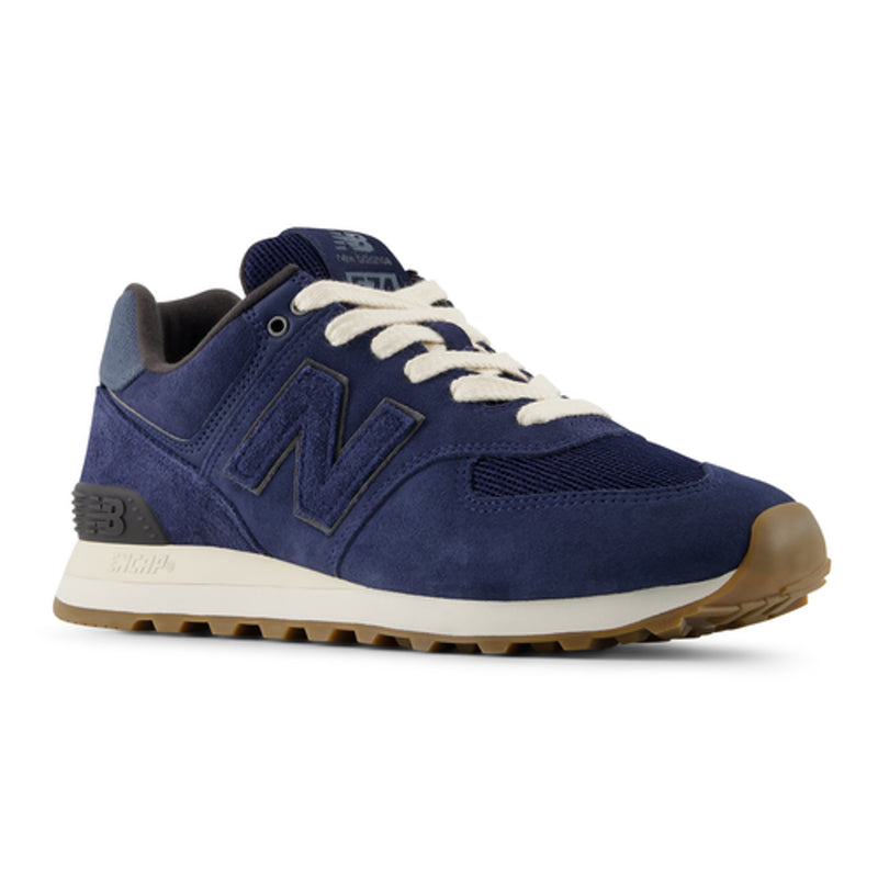 Unisex New Balance 574 Suede Navy Trainers - Navy
