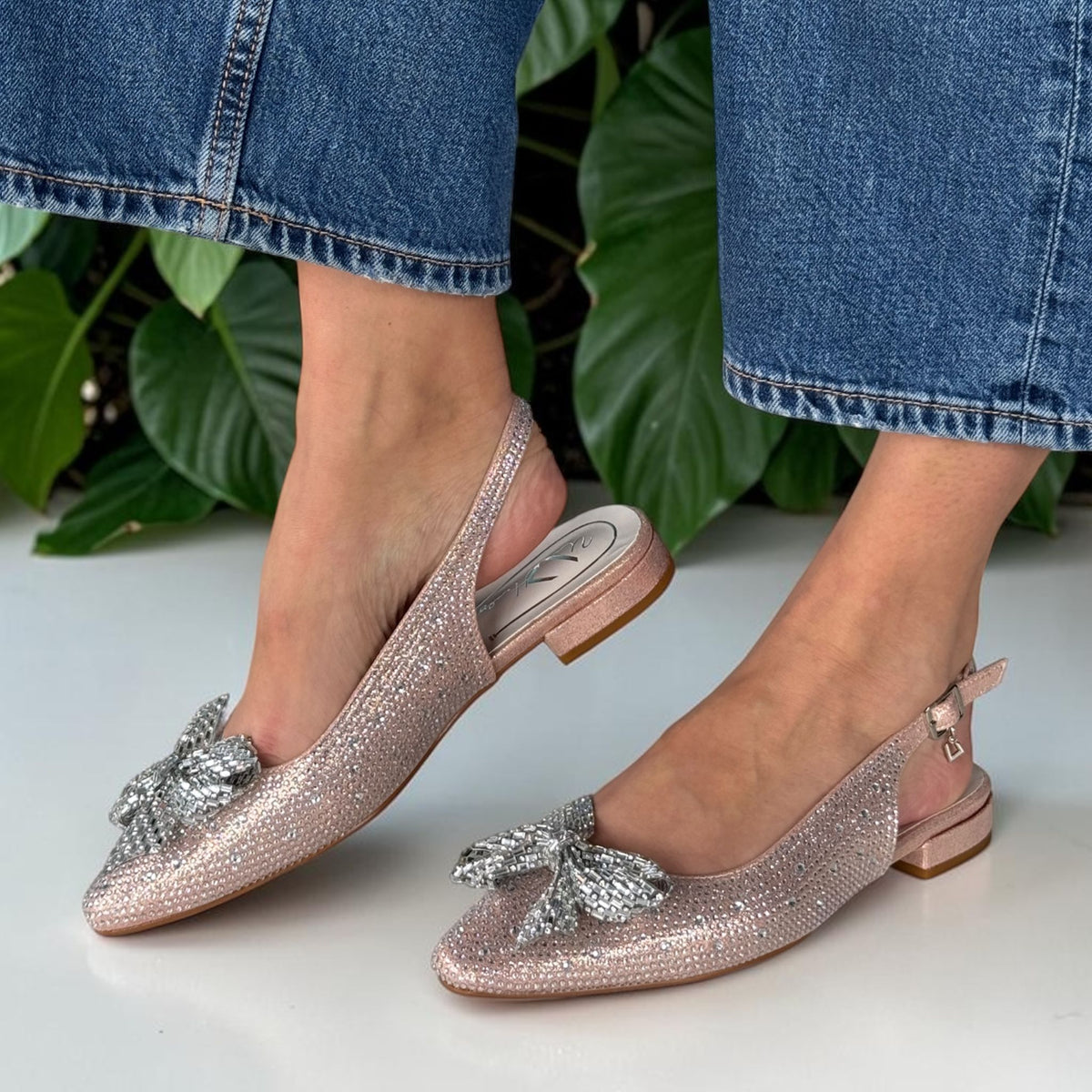 Womens Una Healy Foolish Gem Encrusted Slingback Pump
