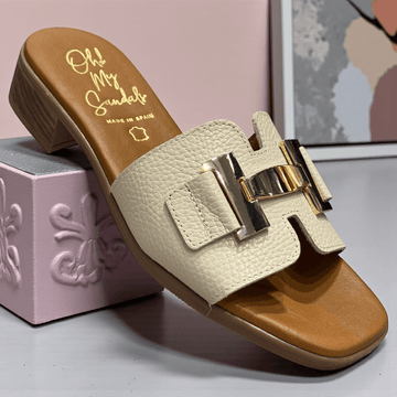 Womens Oh My Sandals 5890 "H" Sliders - Cream