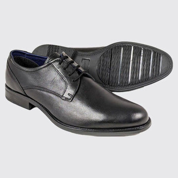 Mens Dubarry Darrel Black Derby Formal Lace-up Shoe - Black