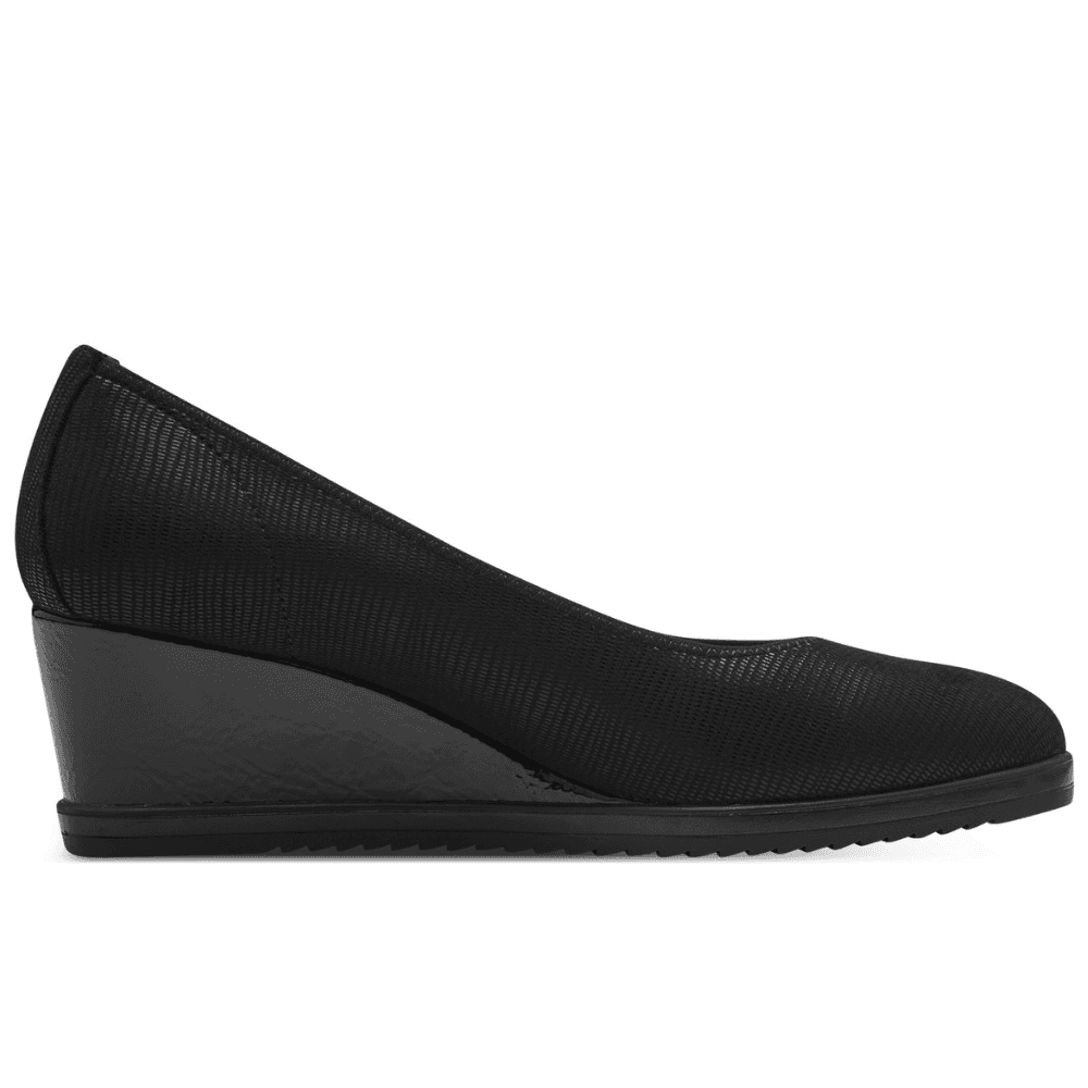 Womens Tamaris 22325 Black High Wedge Shoes