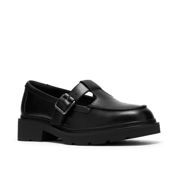 Girls Clarks Lauryl Bar School Shoes - Black