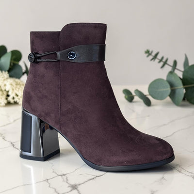 Womens Redz R1851 Brown Ankle Boots - Brown