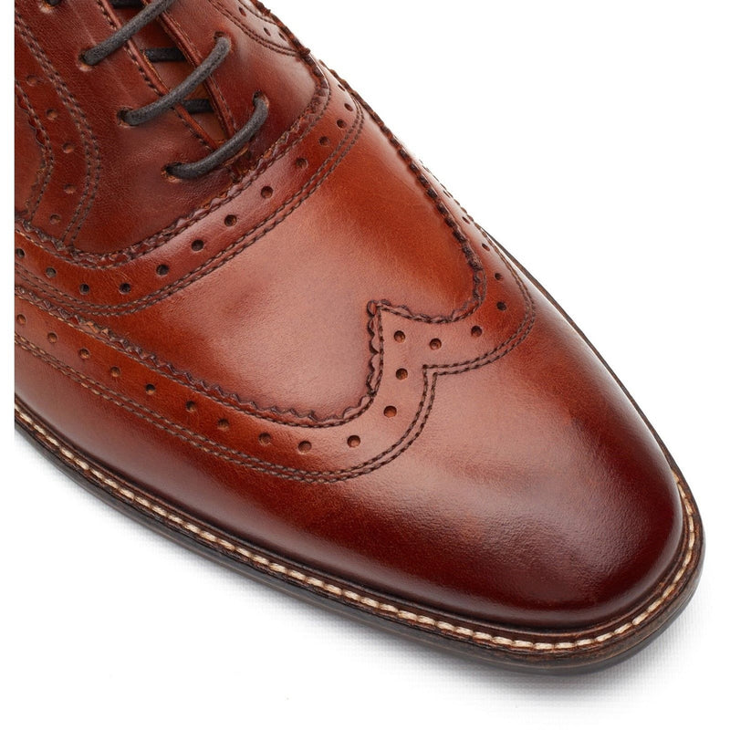 Mens Base London Clarence Burnt Tan Brogues - Burnt Tan
