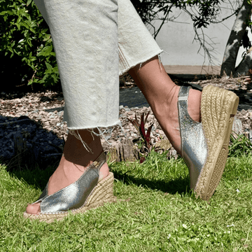 Womens Toni Pons Laila Open Toe Slingback Espadrilles - Steel Grey