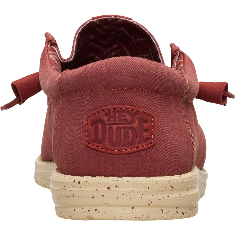 Mens Heydude Burnt Red Wally Stretch Canvas - Burnt Red