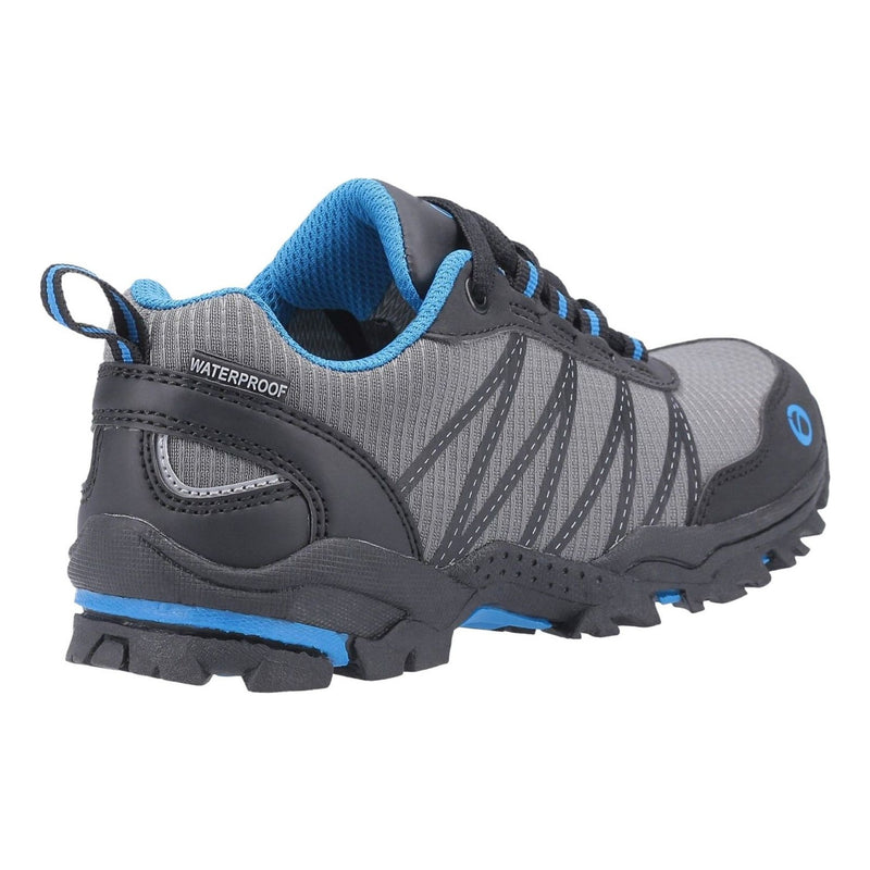 Kids Cotswold Littledean Hiking Shoes - Grey and Blue