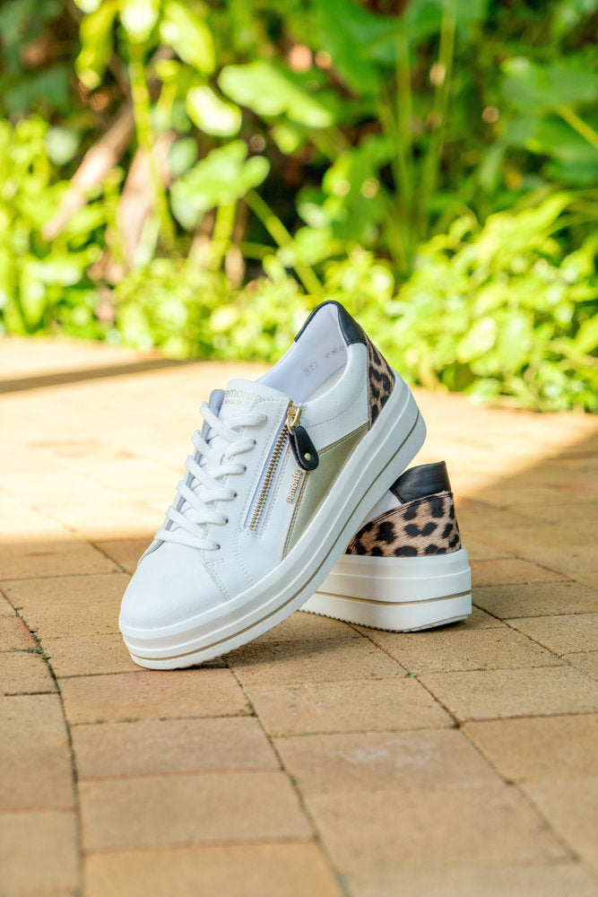 Womens Remonte D1C01 White Mix - White Gold and Black