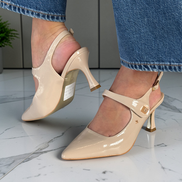 Womens Kate Appleby Parciau Pointed Toe Slingback Heels - Baileys