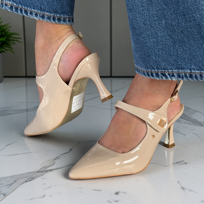Womens Kate Appleby Parciau Pointed Toe Slingback Heels - Baileys