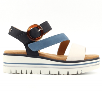 Lunar ISSY Multi Strap Velcro Sandals in Navy - Navy