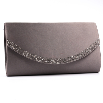 Lunar Nina Diamante Strip Clutch Bag - Dark Grey