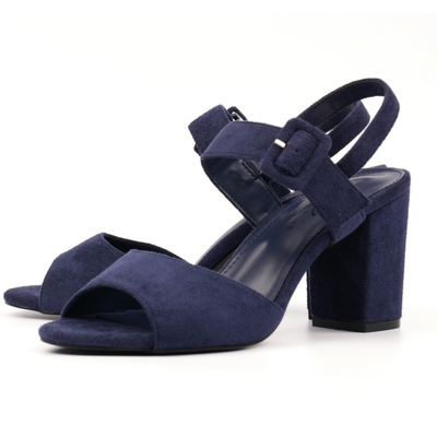 Lunar Phillipa Suedette Block Heel Sandals - Navy