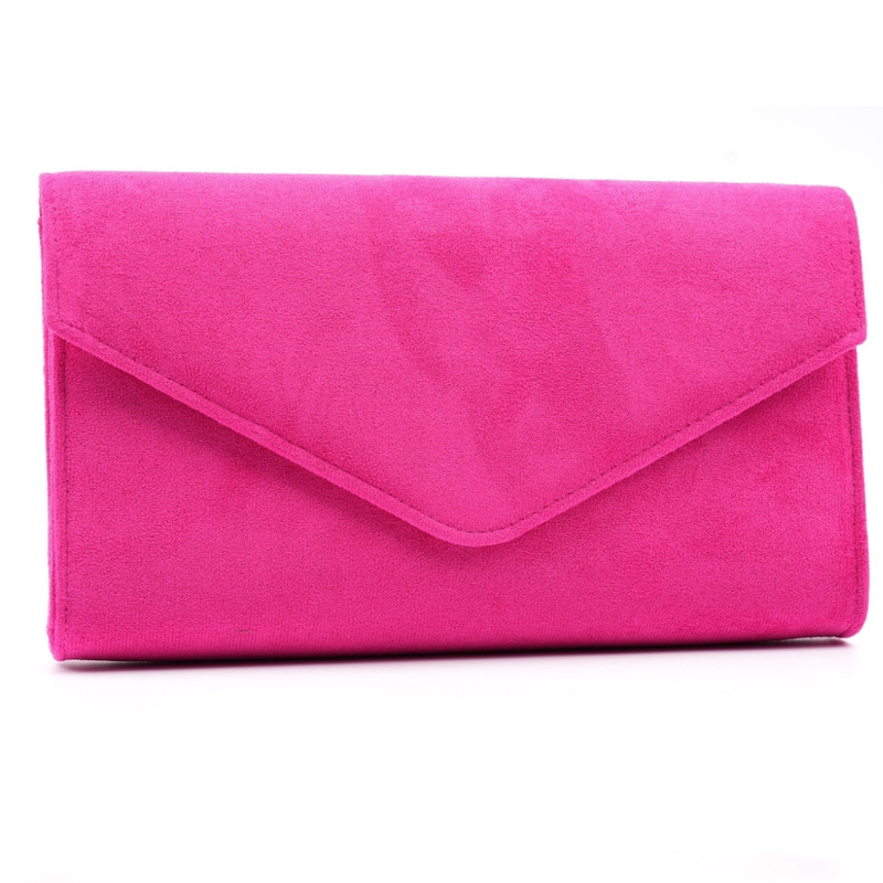 Lunar Phillipa/Pia Microfiber Clutch Bag - Fuchsia