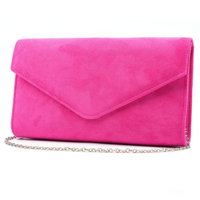 Lunar Phillipa/Pia Microfiber Clutch Bag - Fuchsia