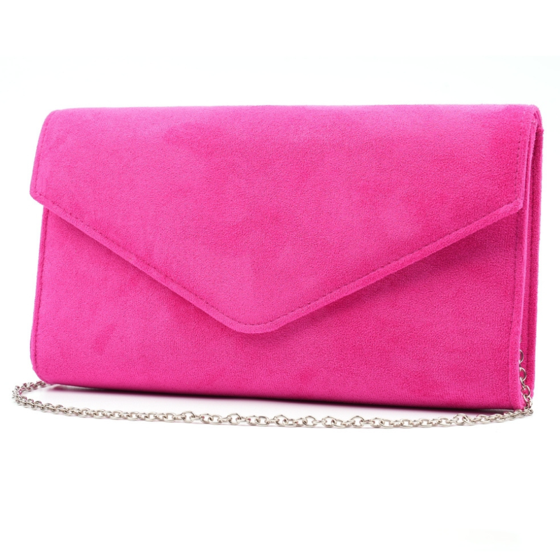 Lunar Phillipa/Pia Microfiber Clutch Bag - Fuchsia