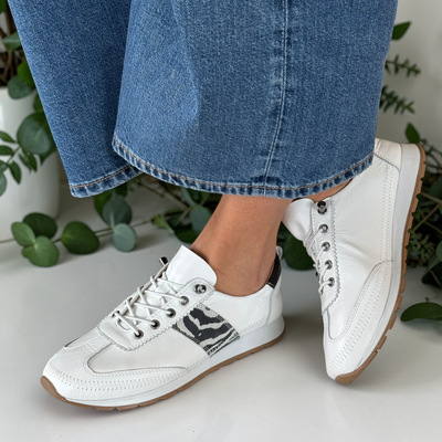 Womens Lotus LOLA Slip-On Trainers - White