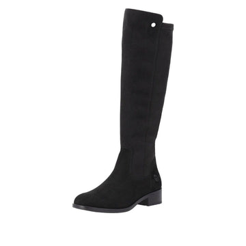 Womens Remonte D3U70 Black Long Boots - Black