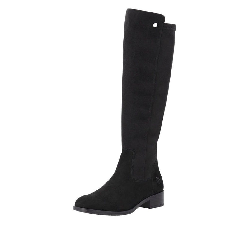 Womens Remonte D3U70 Black Long Boots - Black